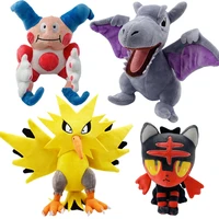 13 styles pokemon pikachu plush doll mew zapdos aerodactyl eevee lapras dragonite poppli pok%c3%a9mo plush toys for kid children gift