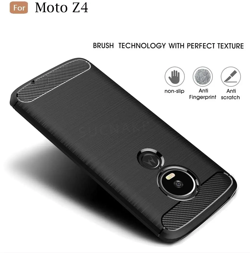 moto z4 caseshock absorption flexible tpu rubber protective cell phone cover for motorola z2 z3 z4 play force brushed tpu free global shipping