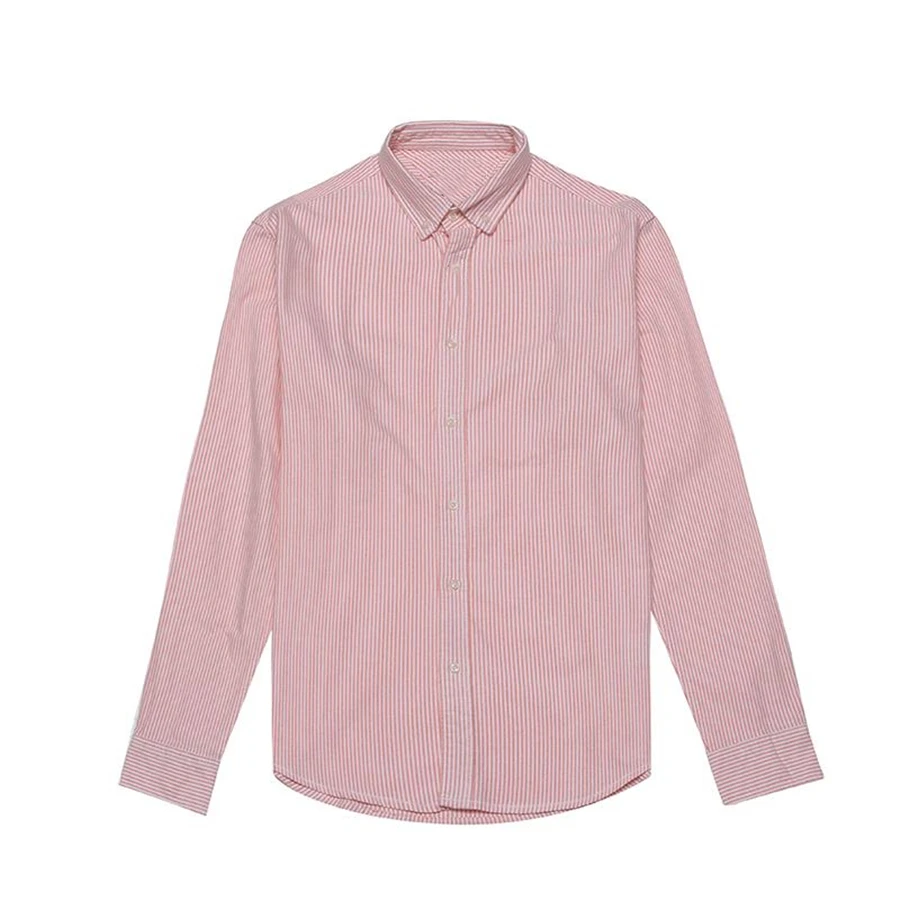 

Tm908 High Quality Spring Autumn 100% Cotton Men's Shirts Long Sleeve Casual Fashion Vertical Stripe Top Male