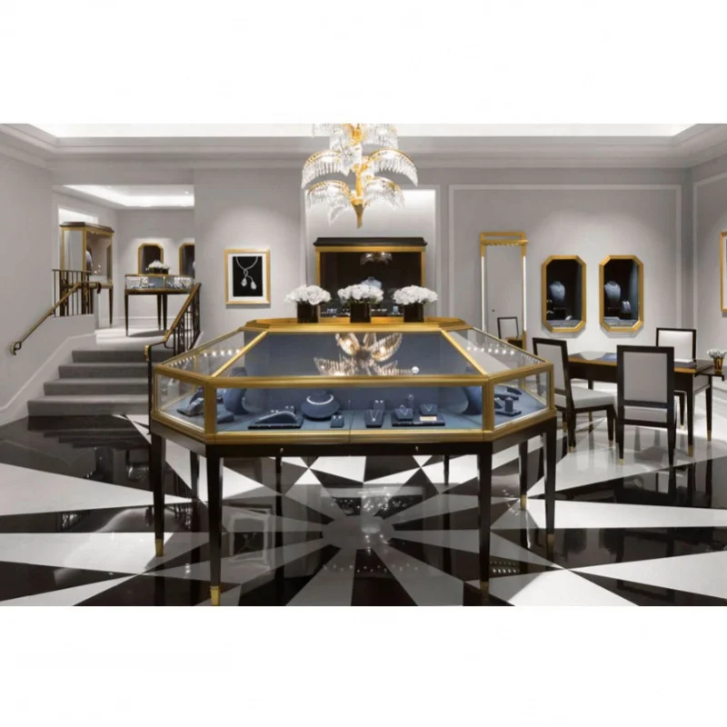 На заказ. Уникальный дизайн интерьера магазина мебели металлический Стеклянный