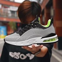 breathable flying woven sports men new outdoor air cushion running shoes men leisure sneakers mesh lace up tenis masculino shoes