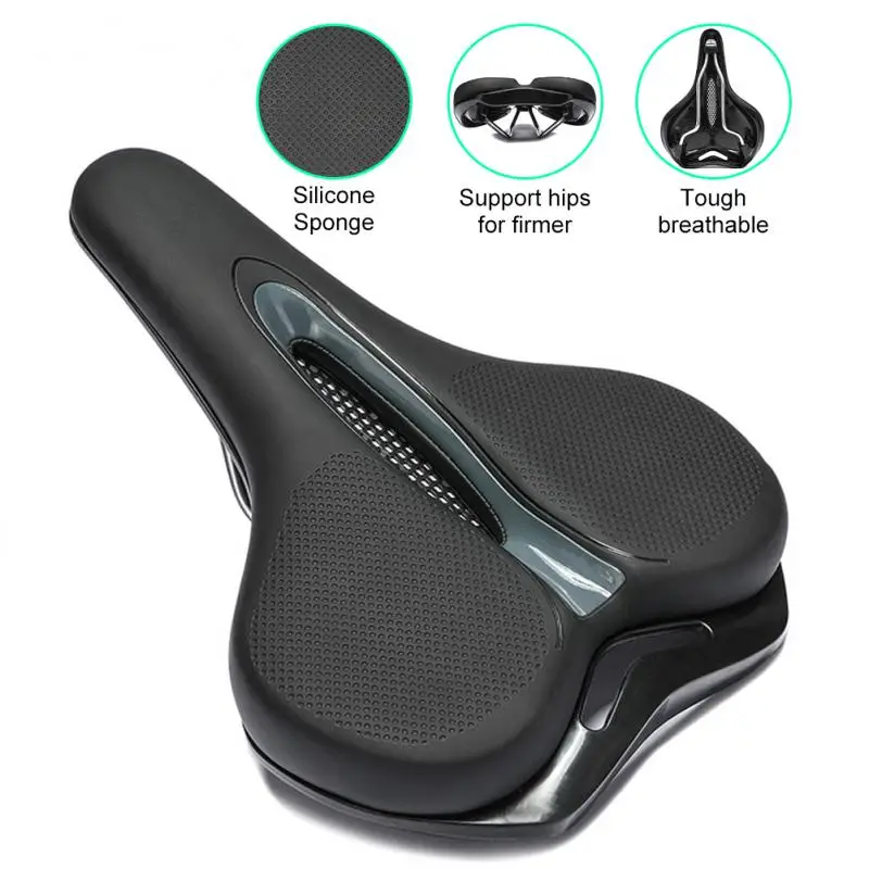 

Silicone Bicycle Saddle Seat Comfort Mountain Bicycle Saddle Super Breathale Seat For Bicycle Road Bike Seat Велоаксессуары