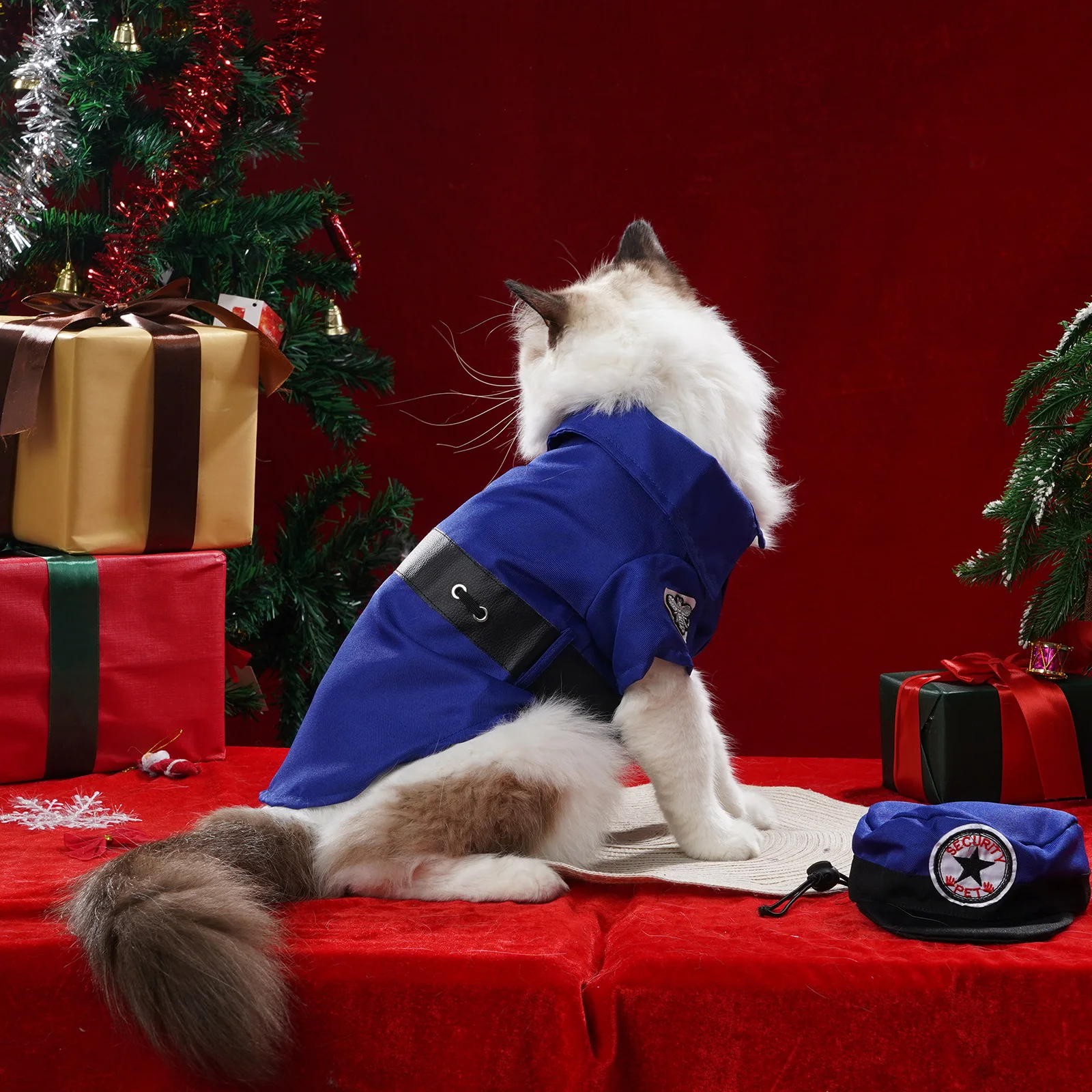 Хэллоуин домашнее животное собака щенок полицейский косплей костюм маленькие