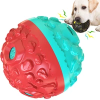 dog iq treat balls meteorite squeaky molar toy durable rubber teeth cleaning ball for smallmedium and large dogs