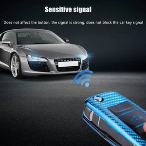 TPU Carbon fiber car key cover case shell fob for VW Golf Bora Jetta POLO GOLF Passat For Skoda Octavia A5 Fabia For SEAT Ibiza
