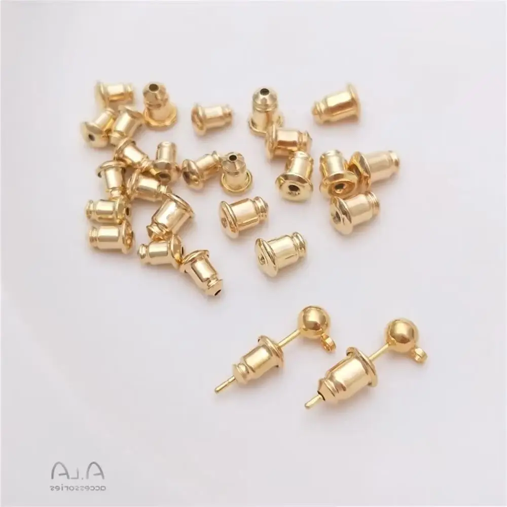 14-каратное позолоченное силиконовое затычку для ушей заколка пресс аксессуары