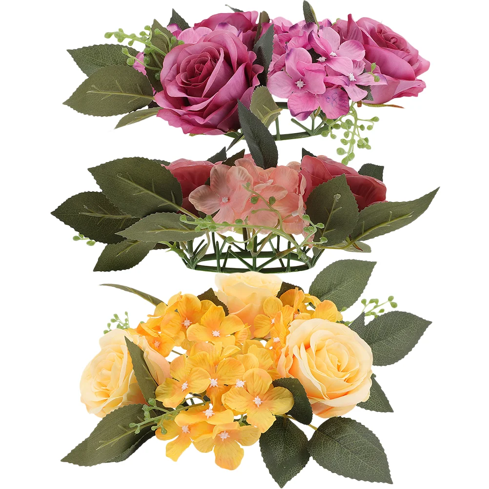 

3Pcs Wedding Decorations Christmas Rings Rings Rings Wreaths Wedding Table Centerpieces