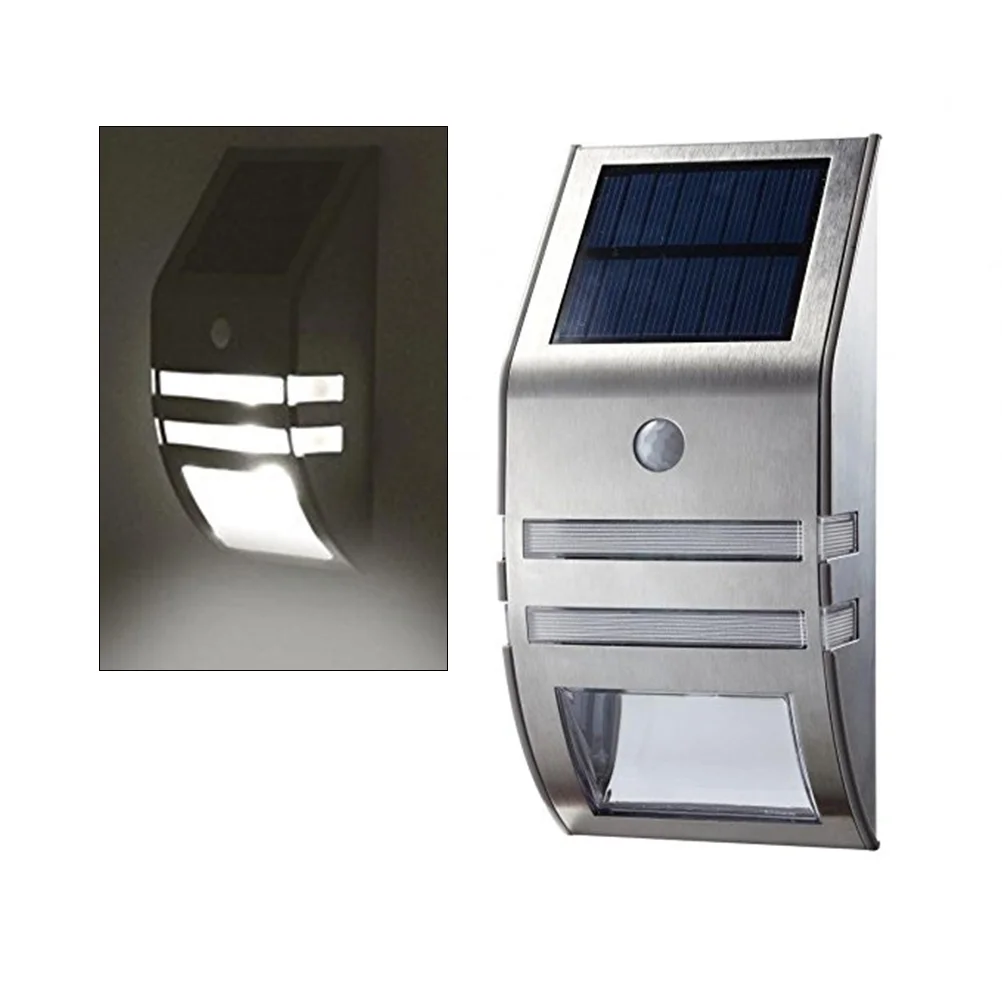 

Solar Motion Sensor Light Wall Mount Stainless Steel LED Path Light (White Light)