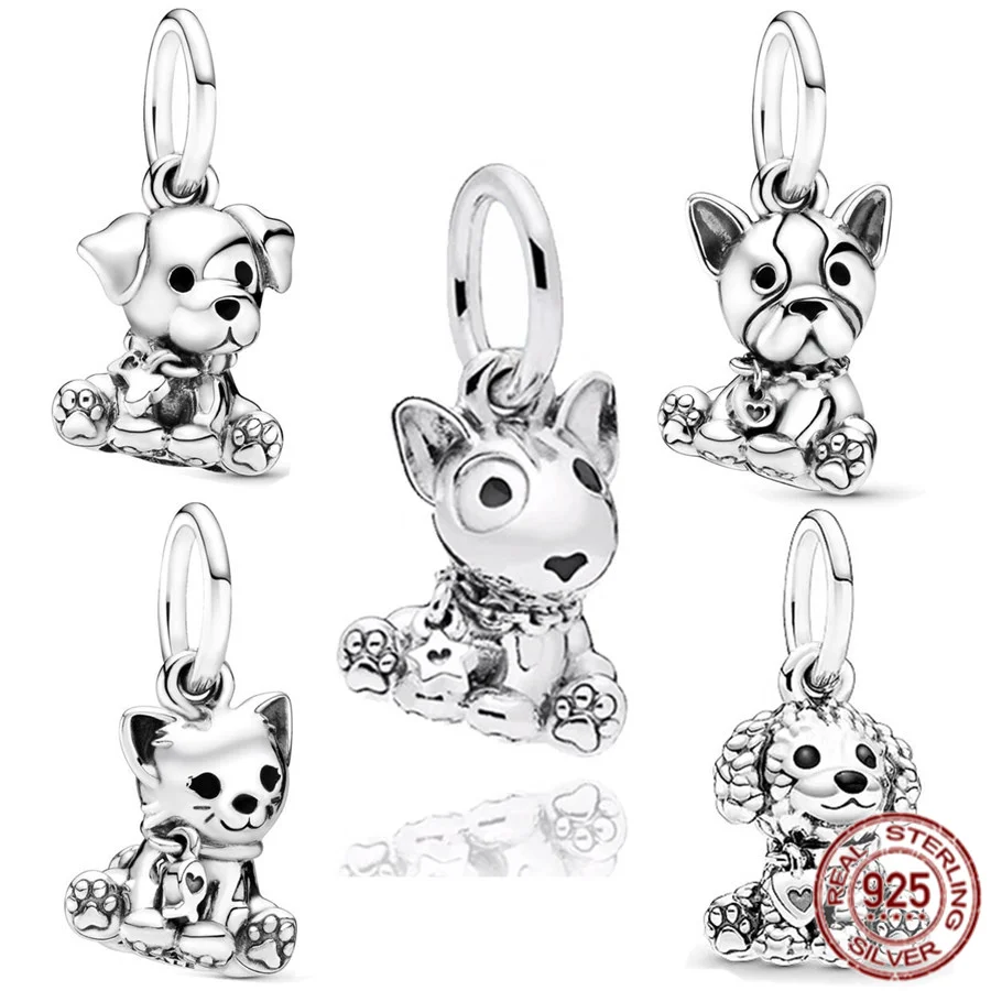 Лабрадор, бульдог, щенок, собака, кошка, подвеска, очаровательная, DIY ювелирные изделия, подходит для оригинального браслета Pandora, женский подарок Лабрадор, бульдог, щенок, собака, кошка, подвеска, очаровательная, DIY ювелирные изделия, подходит для оригинального браслета Pandora, женский подарок