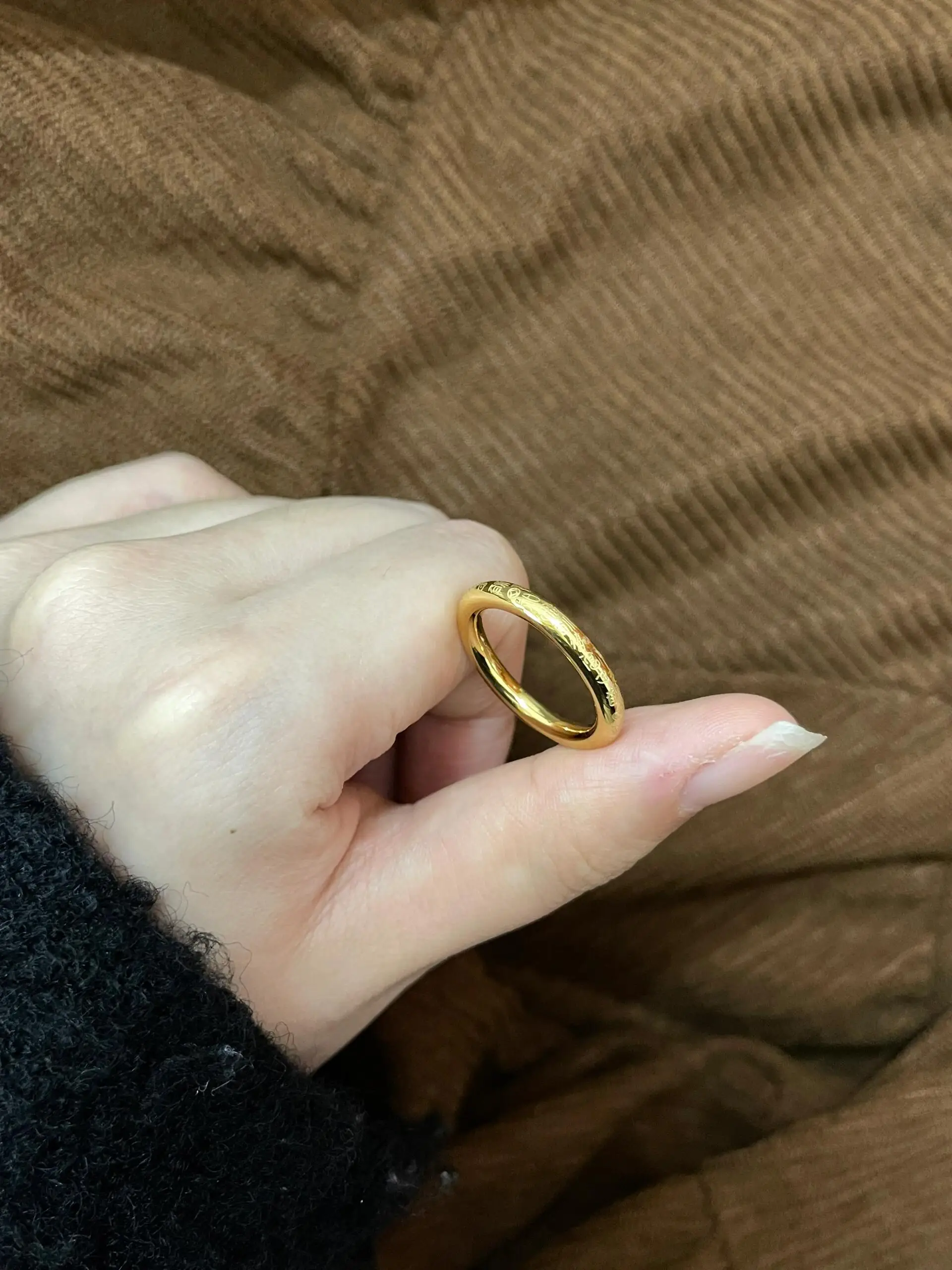 Древнее наследие Wanfu Word простое кольцо-браслет мужское и женское классическое