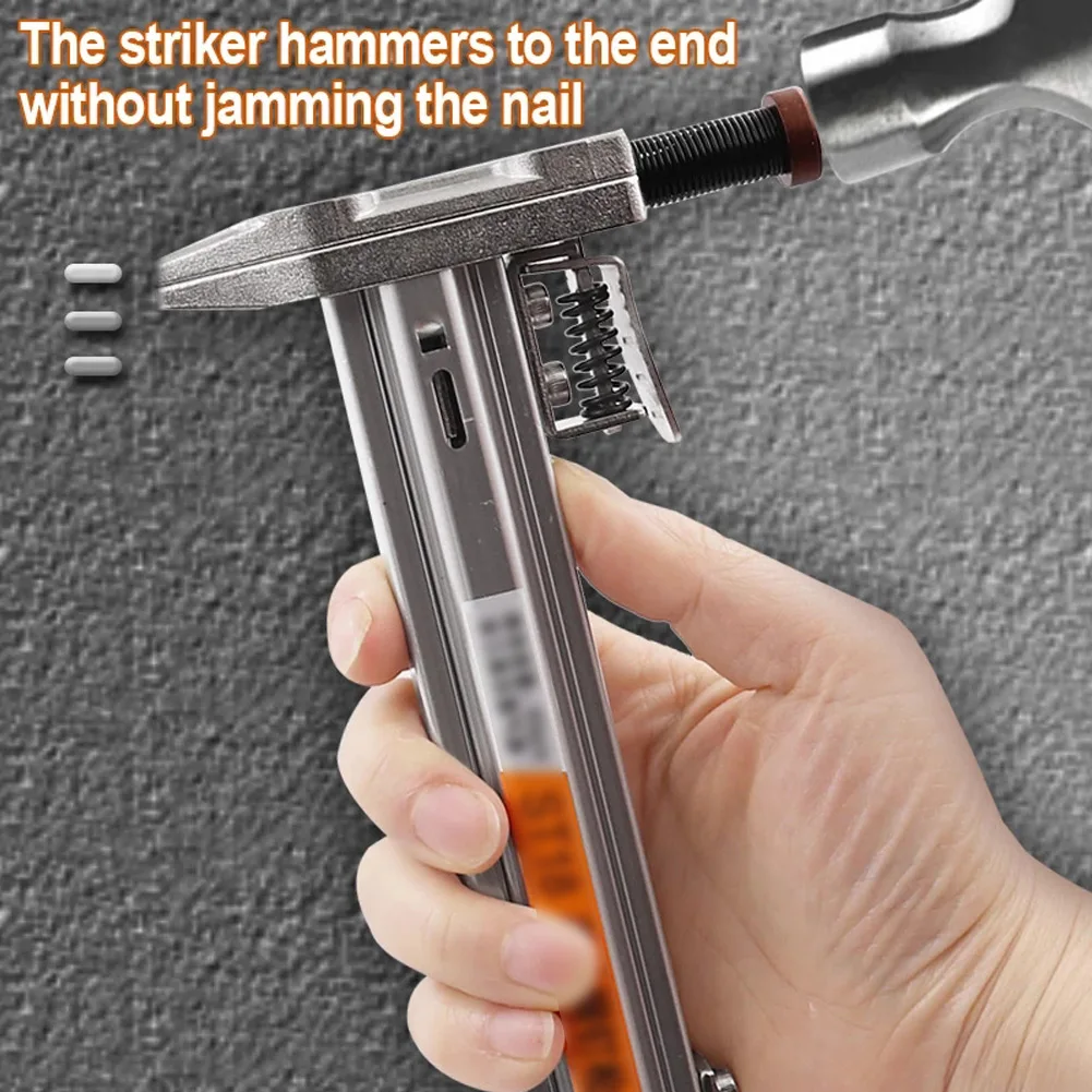 Steel Nail Gun Manual Nailer Power Tool Cement For Flooring 