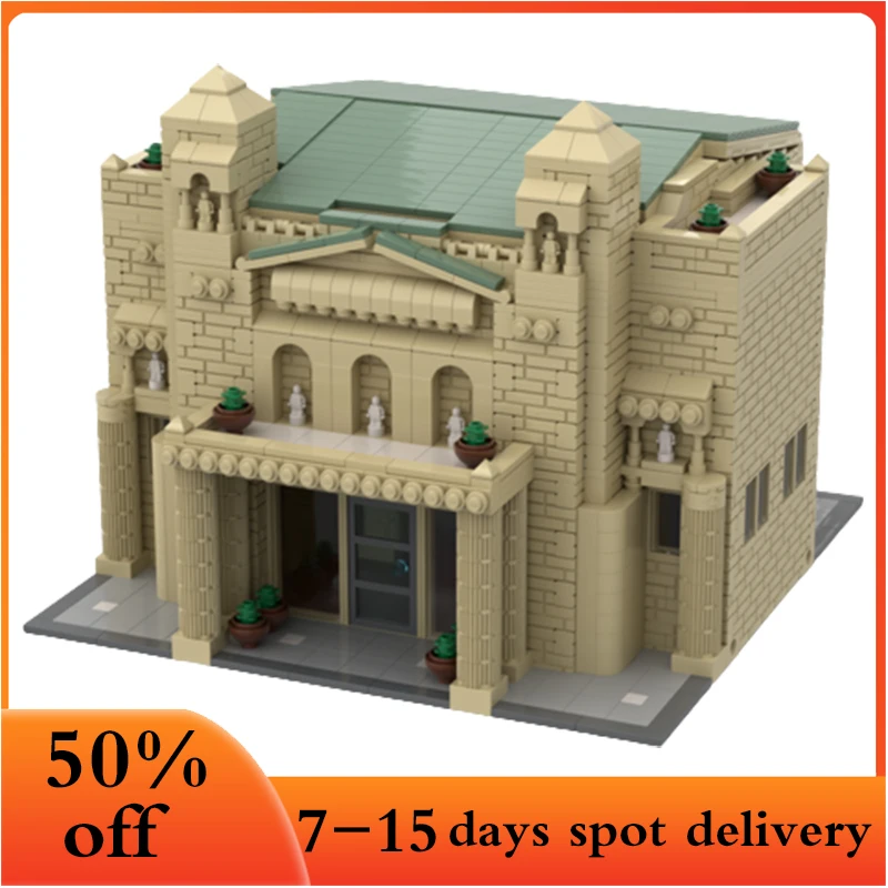 

New 2374pcs Modular Library Buildings Blocks Customized MOC Street View Bricks Assembly Adult DIY Birthday Children Toys Gifts