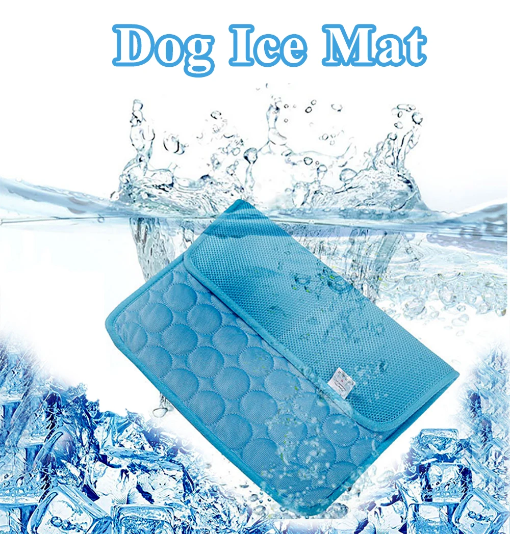 

Silk Bed Mat Cool Indoor Pads Breathable Blanket Washable Mat Dog Cooling Pet Dog Prevent Seat Ice Soft Sunstroke Cushion
