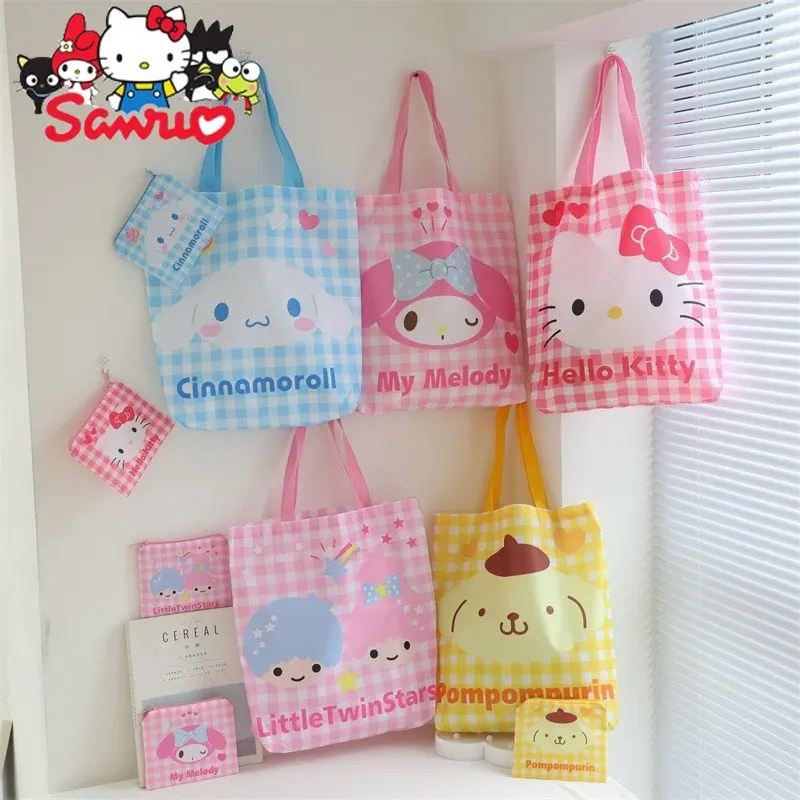 

Sanrio Melody Kuromi Hello Kitty Cinnamoroll почтовые складные экологически чистые сумки