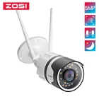 ZOSI 5Мп3Мп2Мп WiFi-камера с прожектором Наружная водонепроницаемая искусственная система обнаружения человека Цвет ночного видения 2-сторонняя аудиосистема видеонаблюдения Беспроводная IP-камера