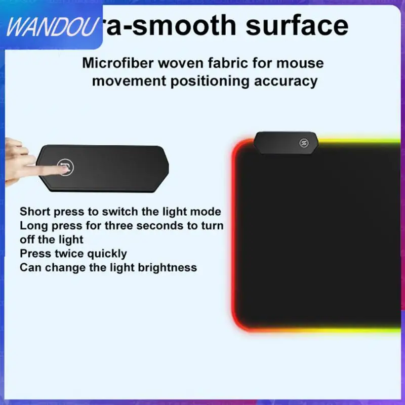 

Thickened Rubber Keyboard Pad Desktop Led Game Mouse Pad Deskpad Protector Table Pad Computer Accessories Birthday Present