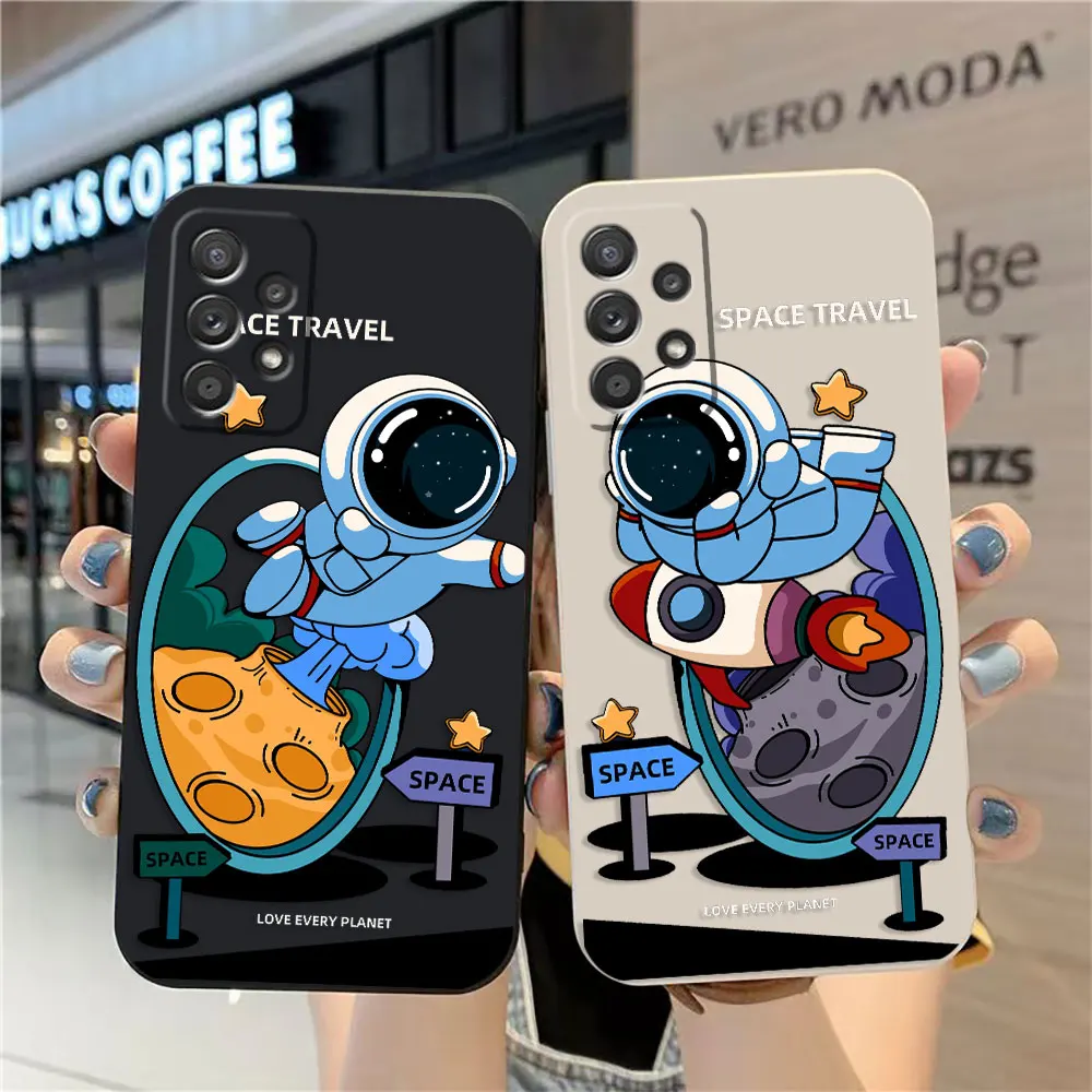 

Case For Samsung Galaxy A91 A14 A73 A72 A71 A53 A52 A51 A42 A33 A32 A22 A21S A715F A52S A22S 4G 5G Case Astronaut Space Travel