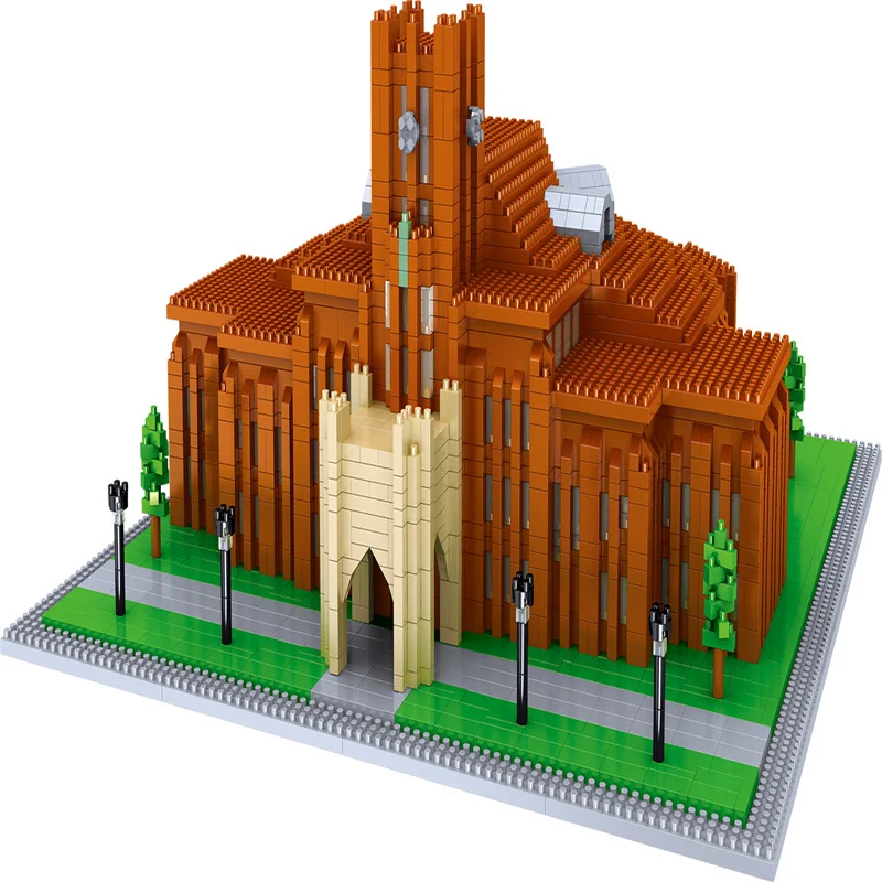 

DIY World Architecture Ancient Japan Tokyo University School Mini Diamond Building Blocks Bricks Educational Toys For Kids