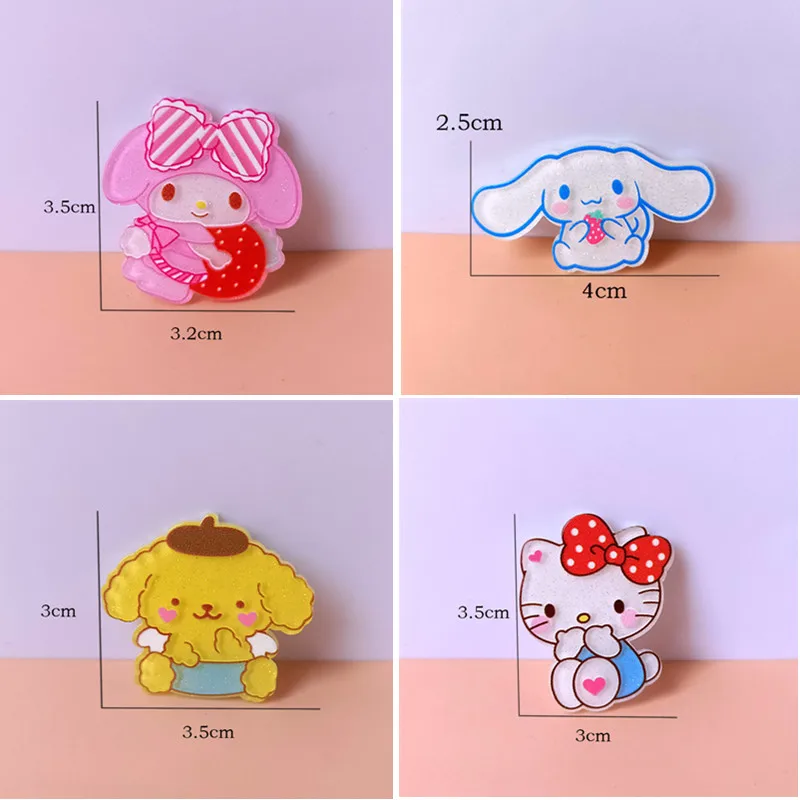 

Мини Kawaii DIY ювелирные аксессуары мультфильм Корица собака Kuromi Melody Kt Cat акриловый чехол для телефона патч декоративные стикеры подарок