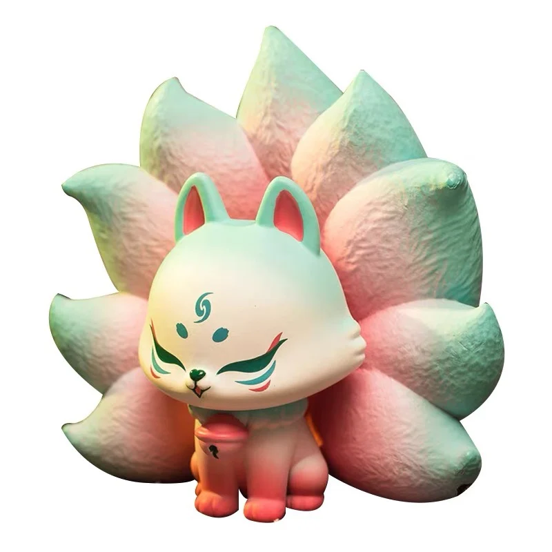 

New Ancient Nine Fox Xiuxian Series Blind Box Nine Tail Fox Hand Office Aberdeen Cute Girl Heart Fox Fairy Decoration Gift Toy