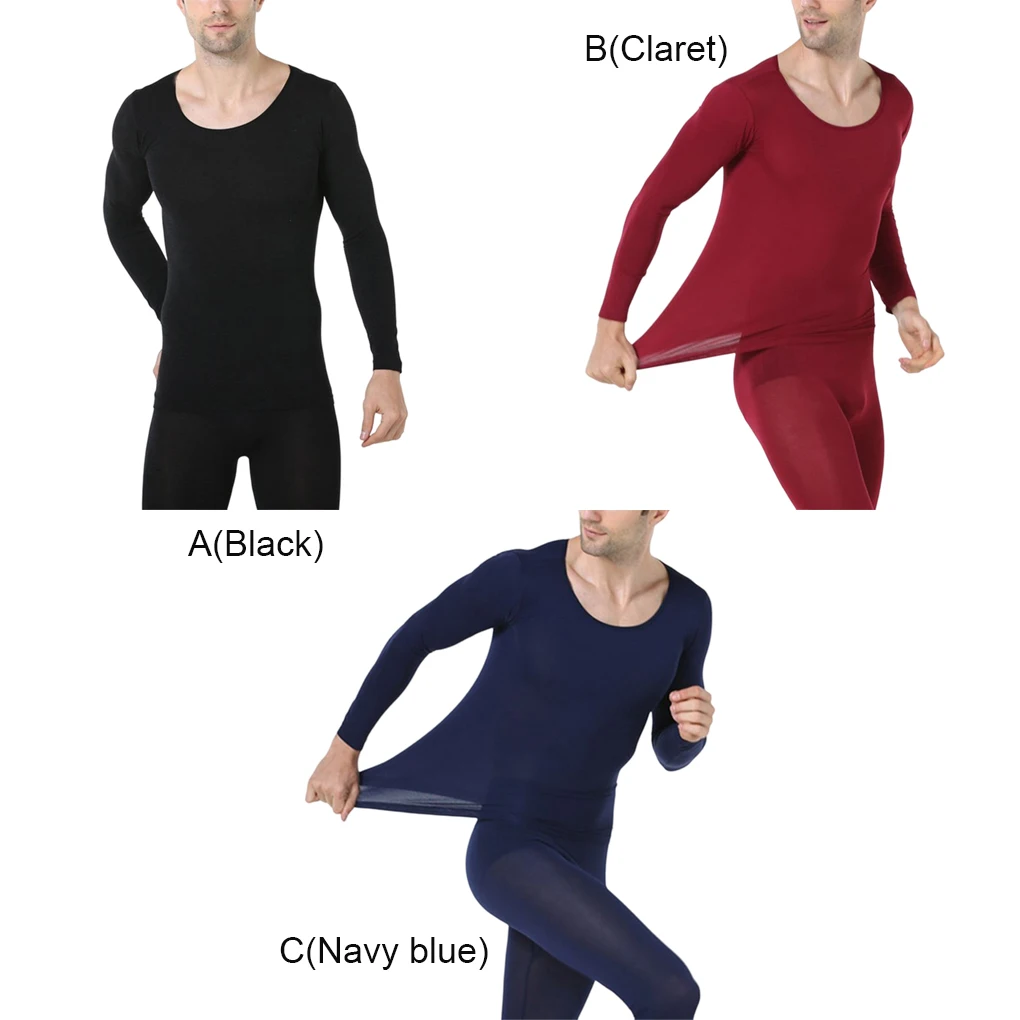 

Термобелье эластичное с длинным рукавом и круглым вырезом, Осень-зима