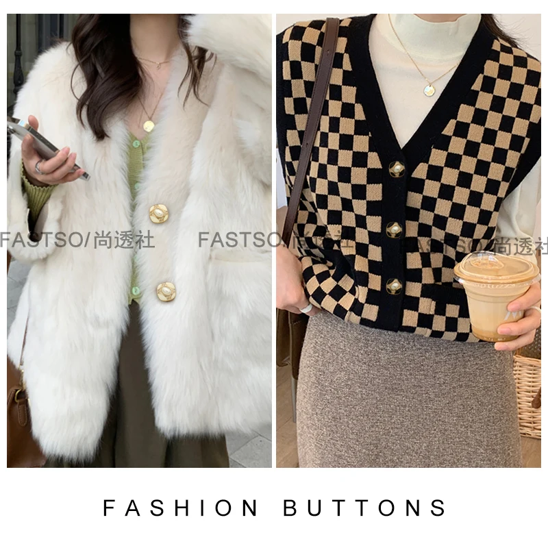 6 шт. декоративное модное квадратное пальто на пуговицах для одежды Женская
