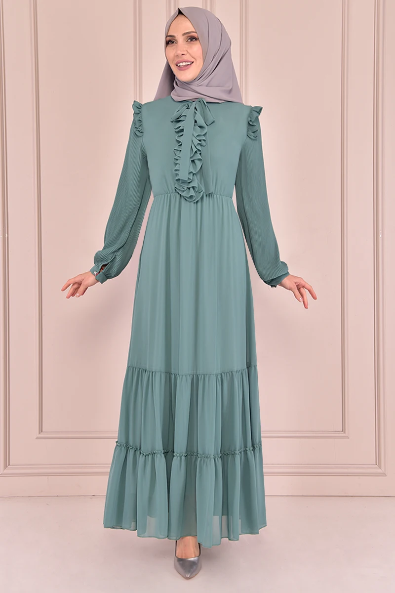 

Frilly Chiffon Dress The Mint TKN3494