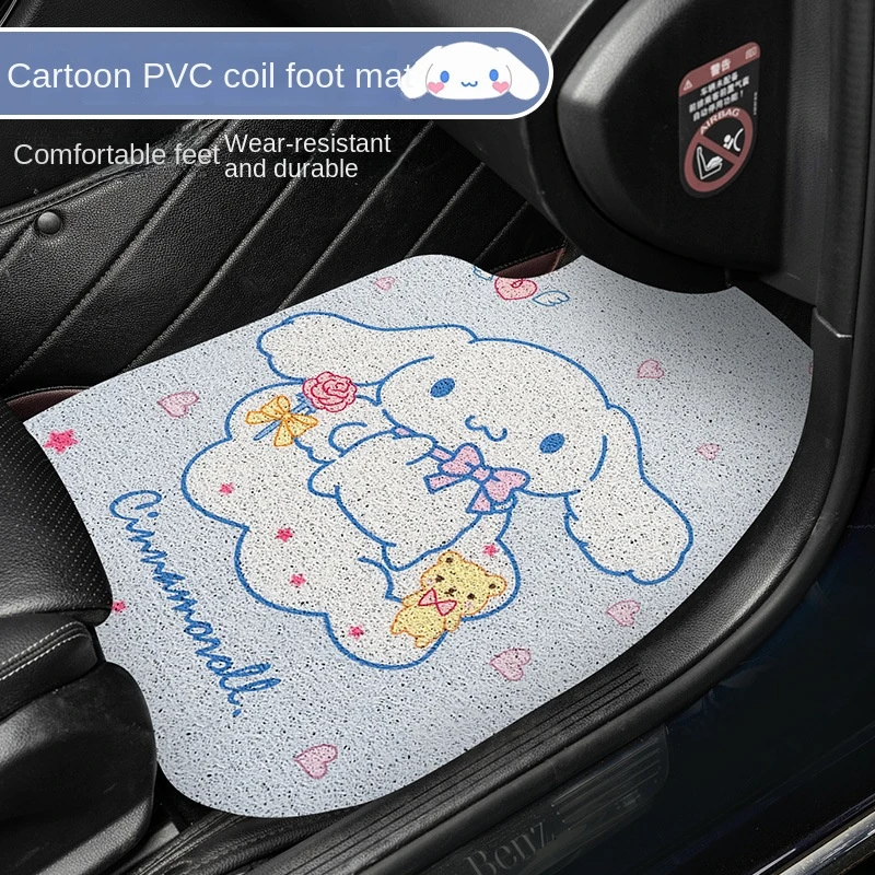 

Car soles PVC car mats Cute anime accesorios Yugui dog car interior anti-dirt scraping floor mats Car silk ring floor mats