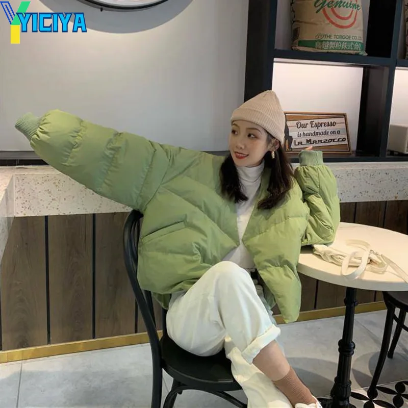 YICIYA Parkas Fall Winter Jacket Women 2023 Coat New Streetwear Casual Fashion Solid Jacket Thicken Warm Outwear Female Clothing