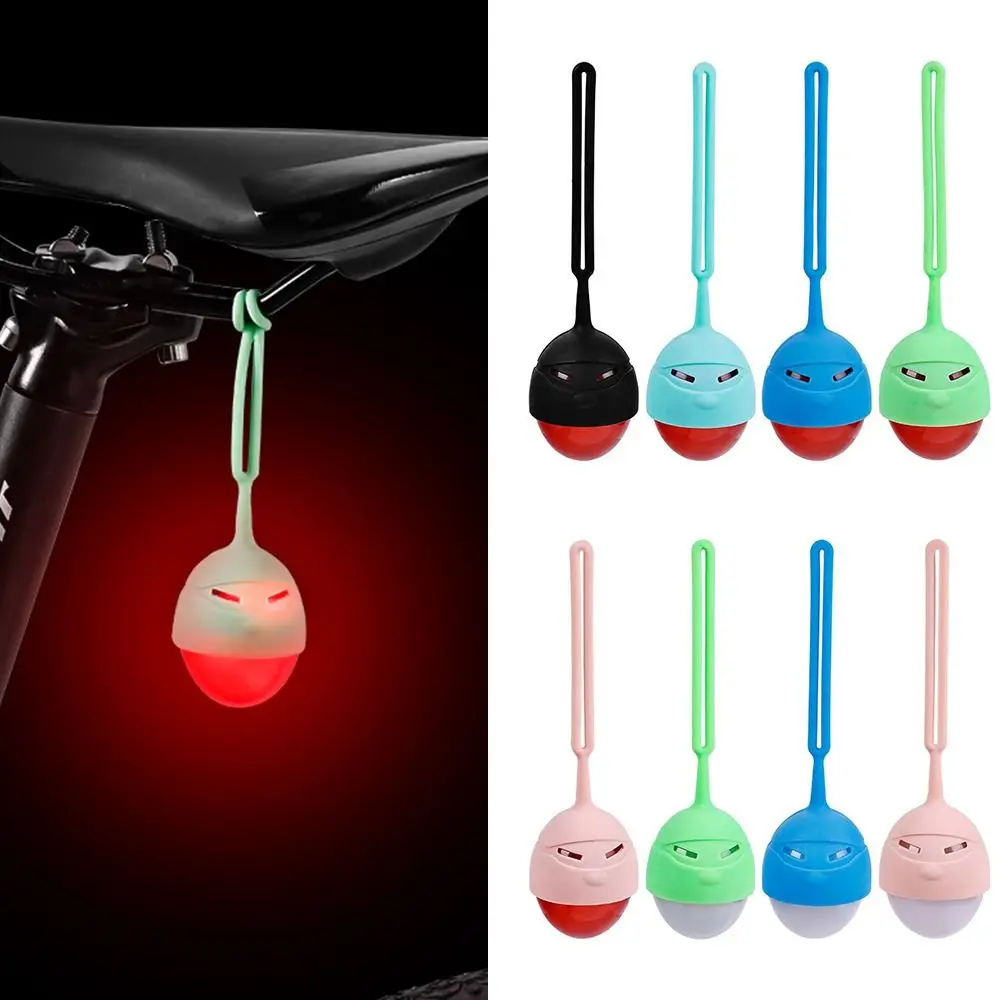Разноцветный велосипедный задний фонарь в форме яйца красное/белое освещение с