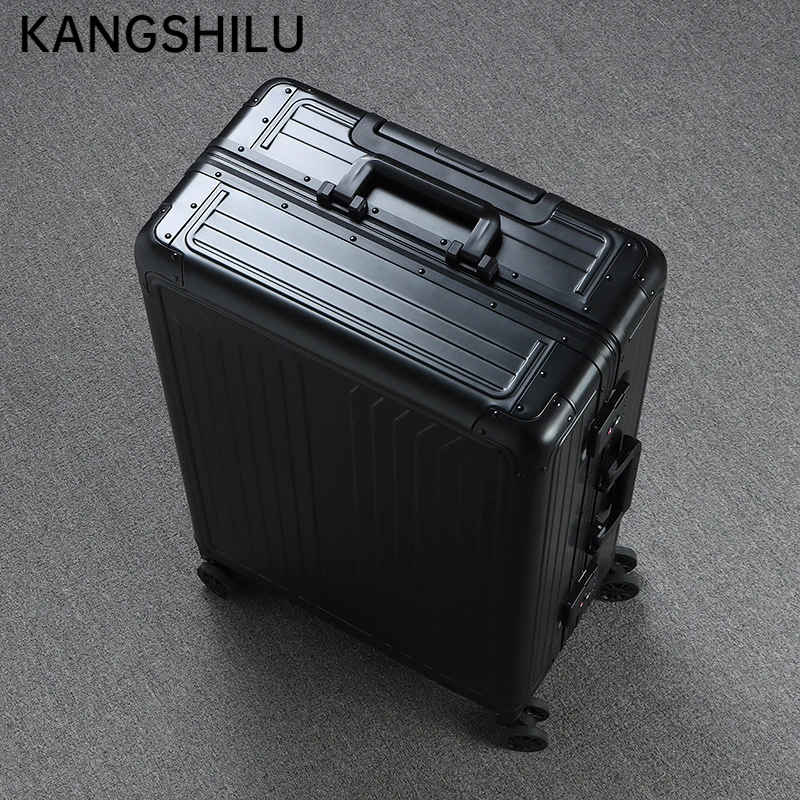 KANGSHILU New 20“24''28 Inch Aluminum Suitcase Alloy Trolley Case Universal Luggage Men and Women's Travel Offers with Wheels