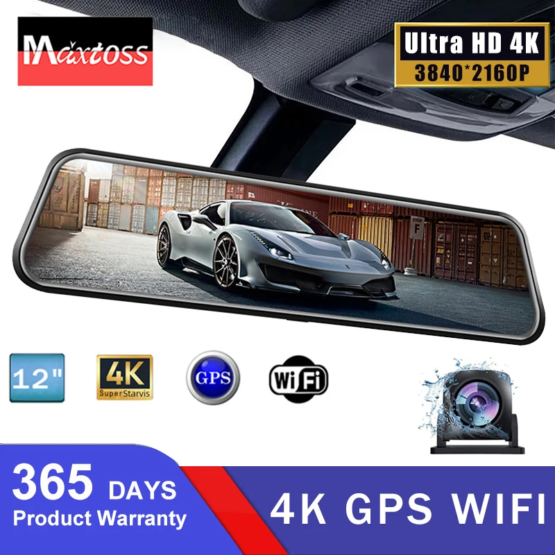 Зеркало-видеорегистратор 12 дюймов 4K GPS Wi-Fi |