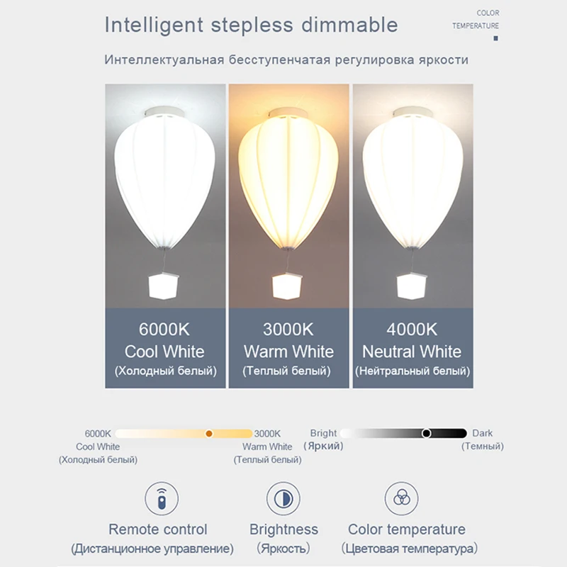 Детский светодиодный подвесной светильник уникальная лампа с воздушным шаром