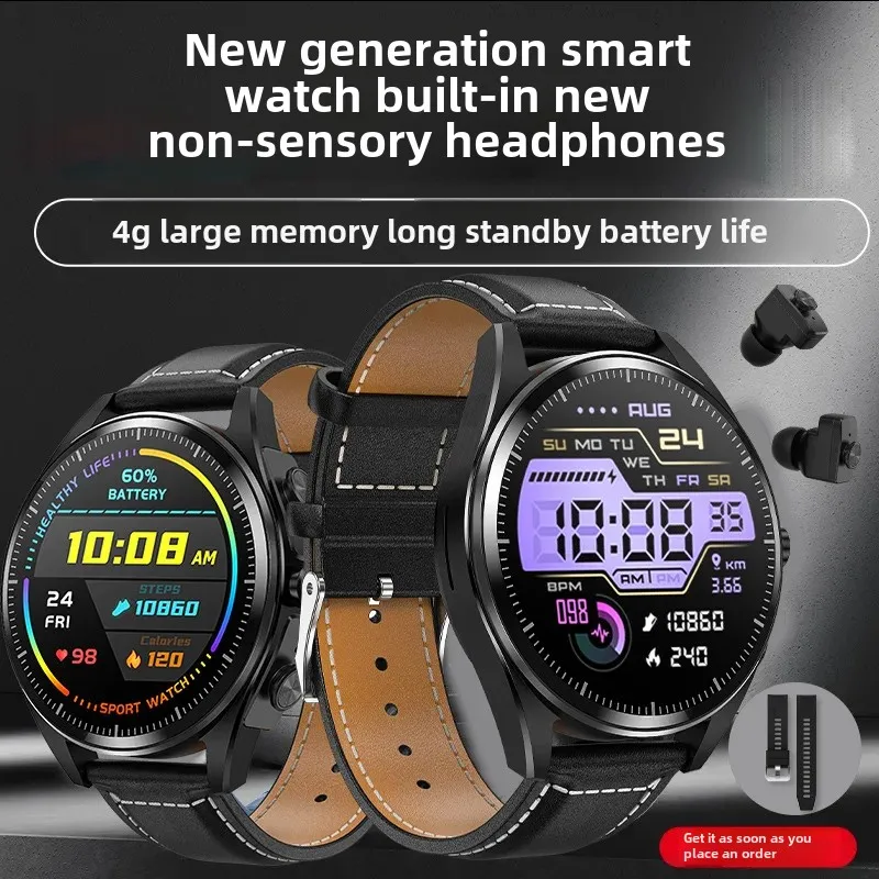 Многофункциональная память 4G TWS беспроводные Bluetooth-наушники умные часы NFC