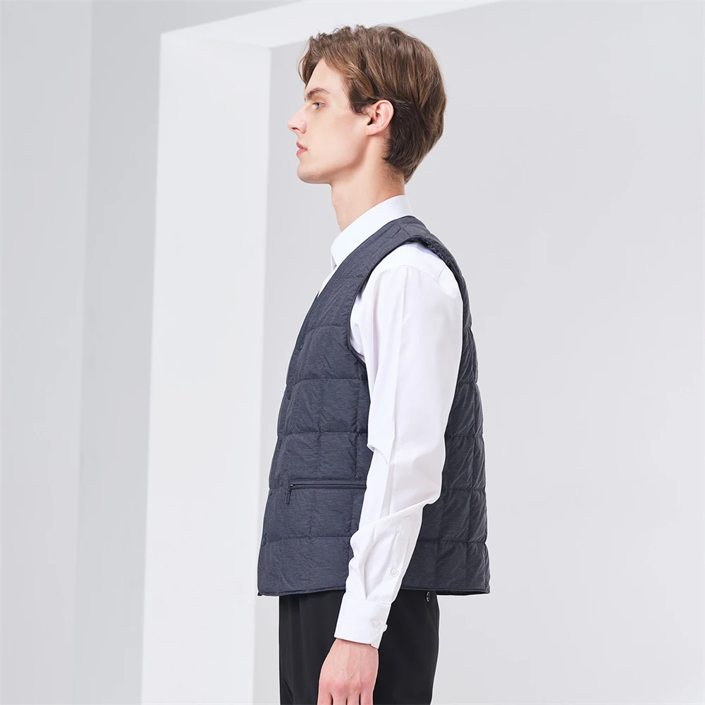 TANBOER Ultralight Filling Power 680 Winter Vest Solid  90% Duck Down Sleeveless Internal Wear TA330005