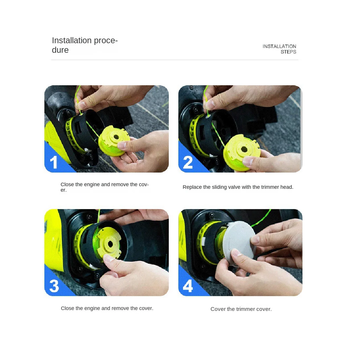 Аксессуары для косилки Ryobi RYOBI 4 упаковки крышка газонокосилки AC80RL3/AC14HCA