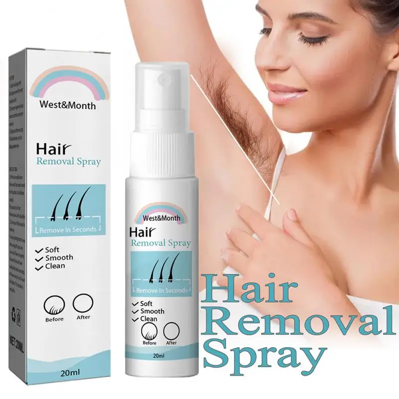 

Painless Hair Removal Spray 20ml Fast Hair Removal West Month Armpit Body Private Parts Gentle Hair Removal Without Irritation