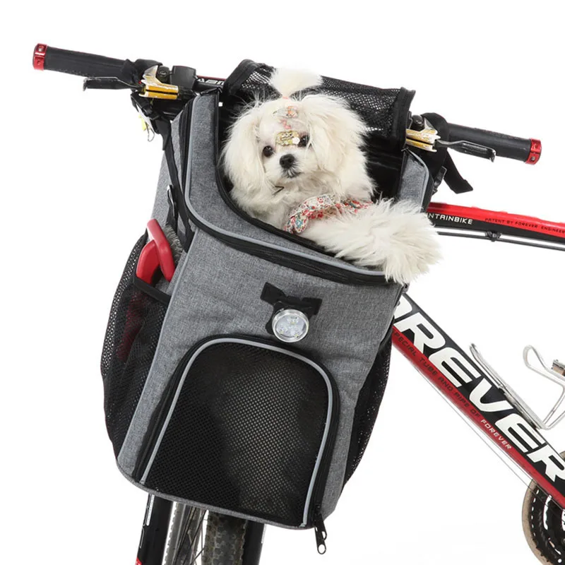 

Multifunctional Pet Car Bag Dog Bicycle Double Shoulder Dog Outgoing Pet Bag Detachable Folding Polyester Dog Cat Bag