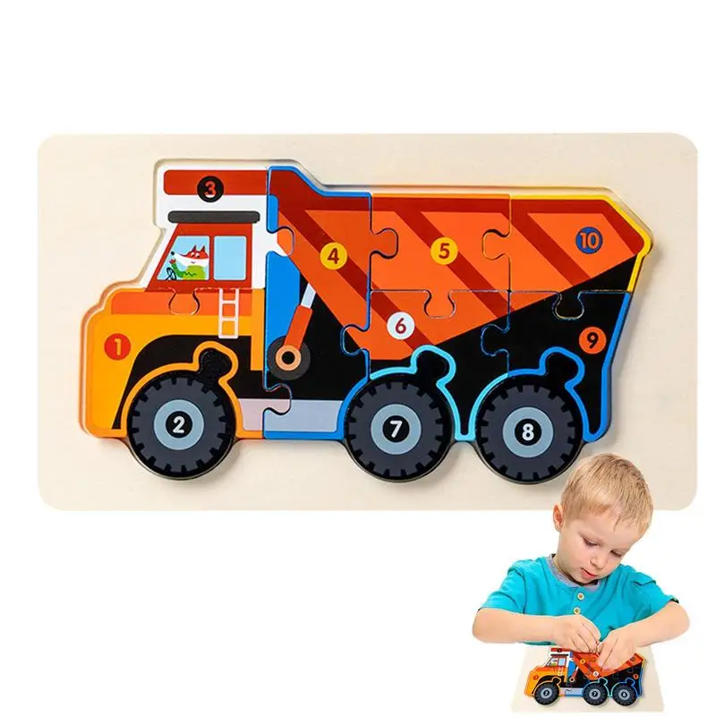 

Vehicle Shape Jigsaw Wooden Truck Jigsaw For Boys And Girls Preschool Montessori Toys For Boys And Girls Age 3 Fine Motor Skill