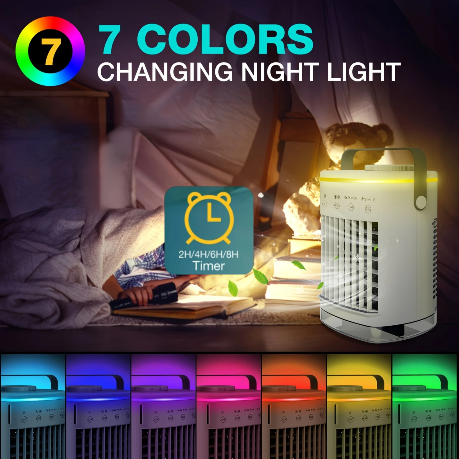 1 шт. мини-портативный кондиционер с 4-скоростным охлаждающим вентилятором и