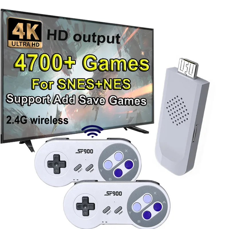 SF900 Retro Video Game Console HD Game Stick With 1500 Games for SNES Wireless Controller 16 Bit Consolas De Videojuegos for NES