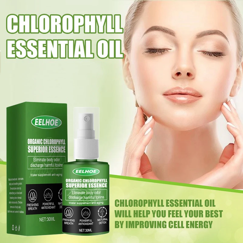 30ml Chlorophyll Essential Oil Liquid Energy Booster for Men Women Skin Care Chlorophyll Drops Extract images - 6