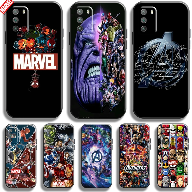 

Marvel Avengers Logo For Xiaomi Poco M3 M3 Pro 5G Phone Case Funda Soft Coque Black Carcasa Back