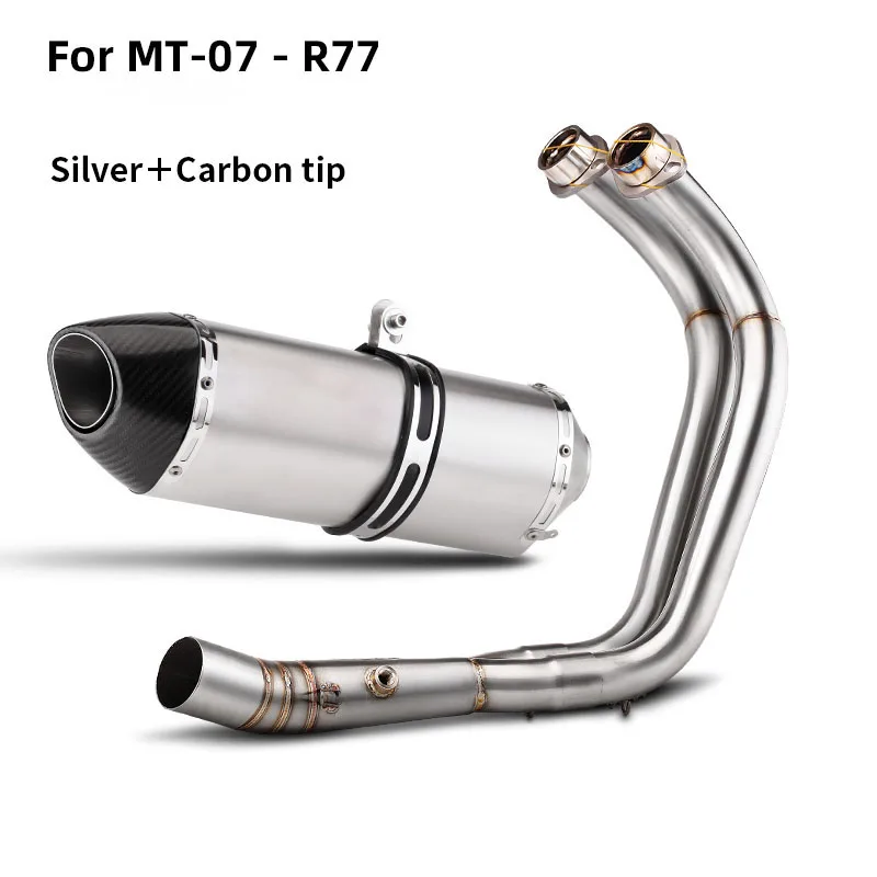

Для YAMAHA MT07 FZ07 XSR700 Tracer 7 2014-25 R7 21-25 полная выхлопная система мотоцикла Escape коллектор R77 глушитель с DB Killer