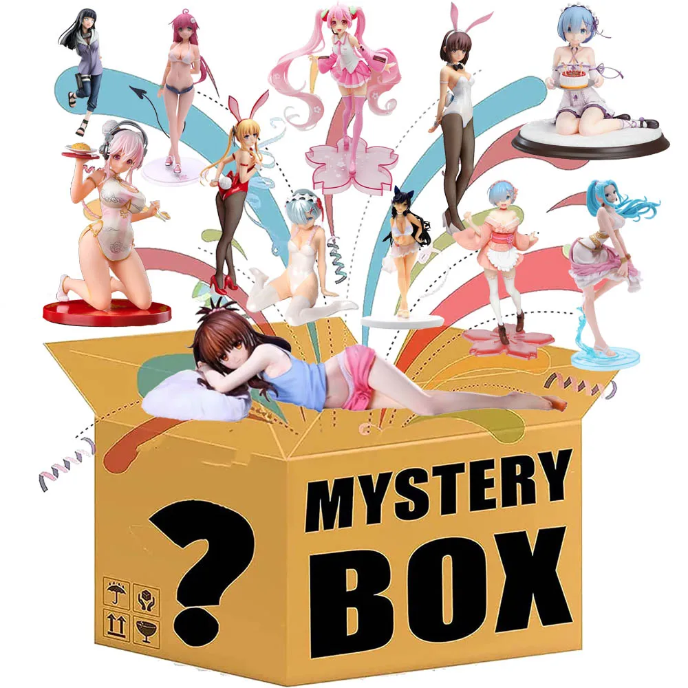 

Счастливые мистические коробки Аниме Фигурка Re:Life In A другой мир от Zero Rem Boak Hancock модель больше игрушек случайный милая девушка