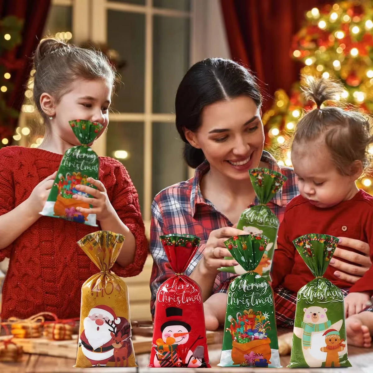 Рождественские пакеты для конфет 25/50/100 шт