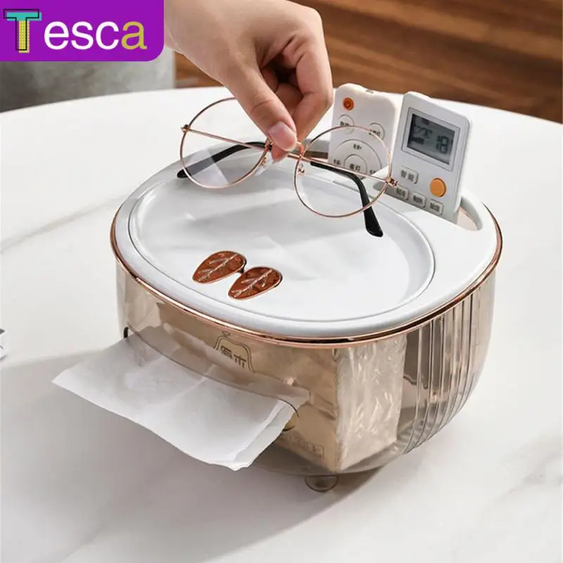 

21x12x19cm Home Storage Box Living Room Napkin Holder Creative Desktop Paper Tray Living Room Decoration Simple Tissue Box