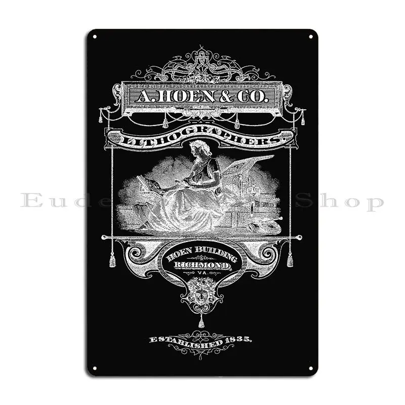 1884 литограф Ричмонда ва металлический знак персонализированные таблички