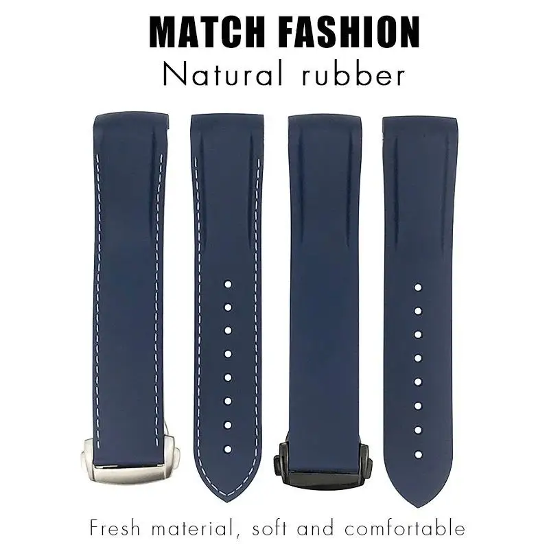 Резиновый ремешок TINTAG для часов силиконовый браслет с изогнутым концом Omega x watch