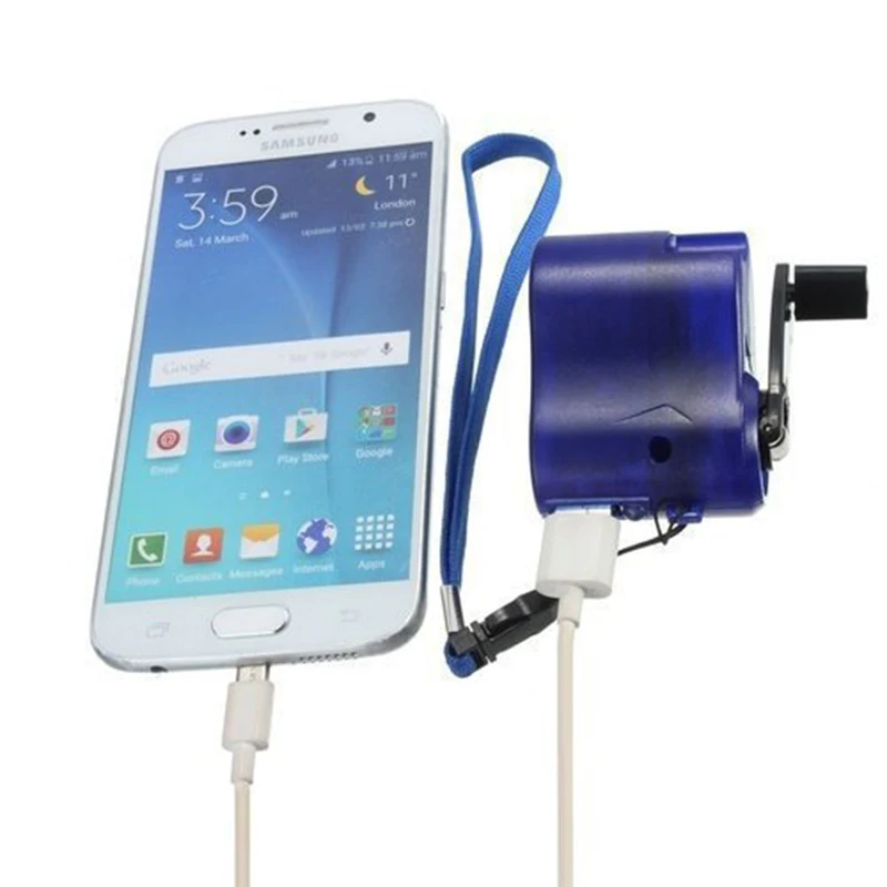 d5 hand crank usb phone emergency charger for camping hiking edc outdoor sports travel dynamo camping equipment survival tools free global shipping